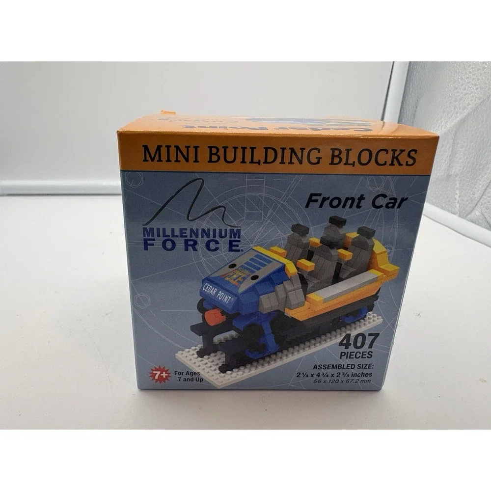 Cedar Point Millenium Force & Magnum XL building blocks front and trailing car